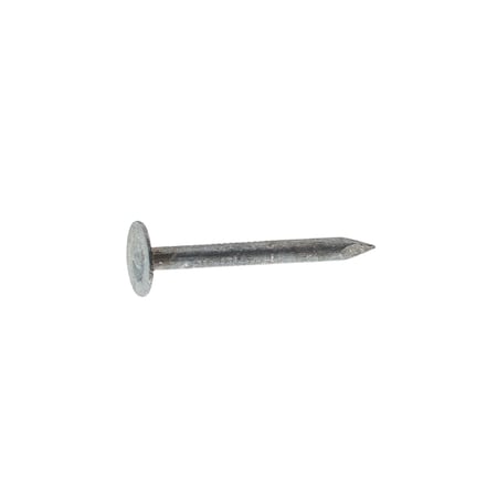 Grip-Rite Roofing Nail, 1 in L, 2D, Steel, Electro Galvanized Finish, 11 ga 1EGRFG1